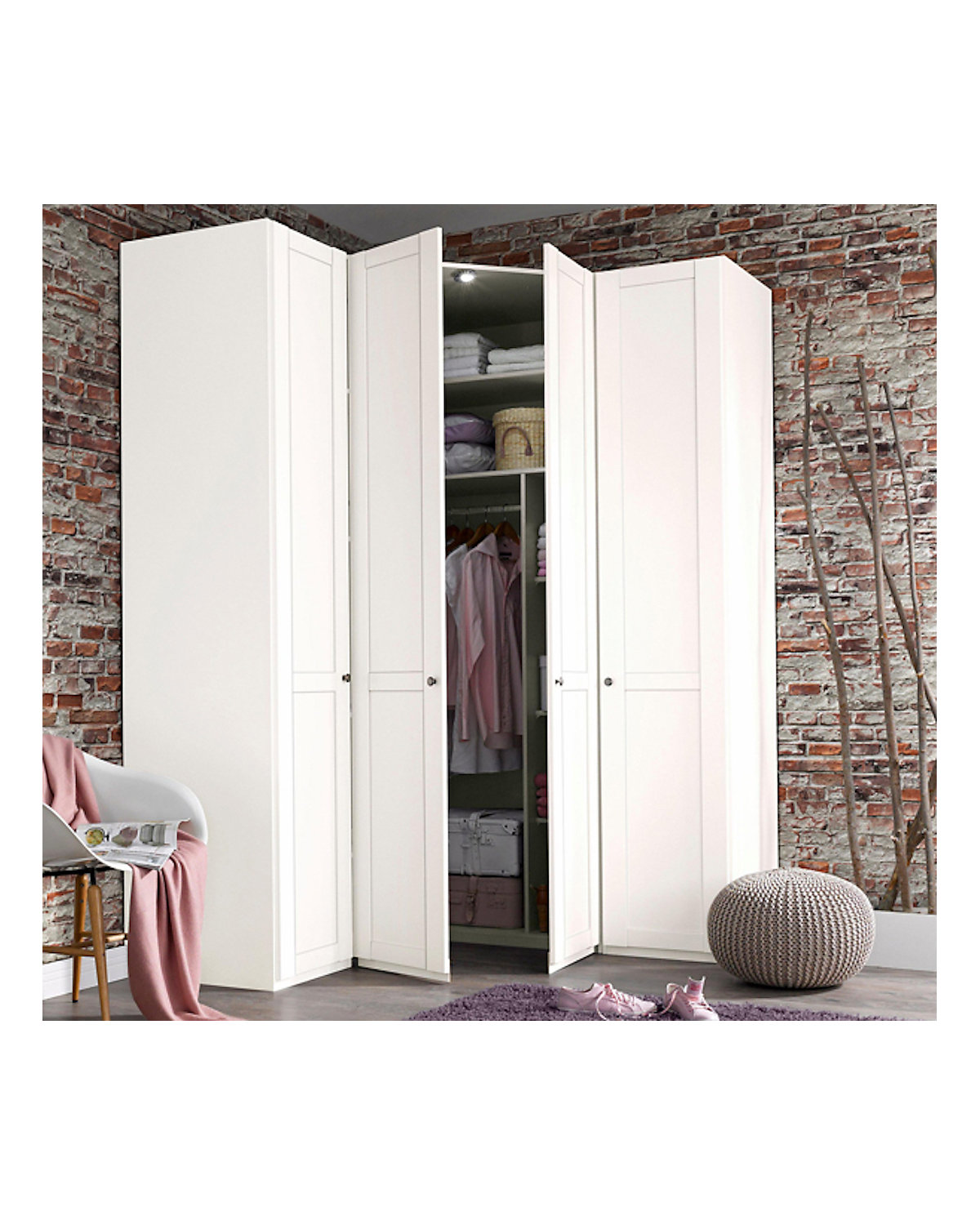 Kleiderschrank Newport Drehtürenschrank 1-türig 45cm
