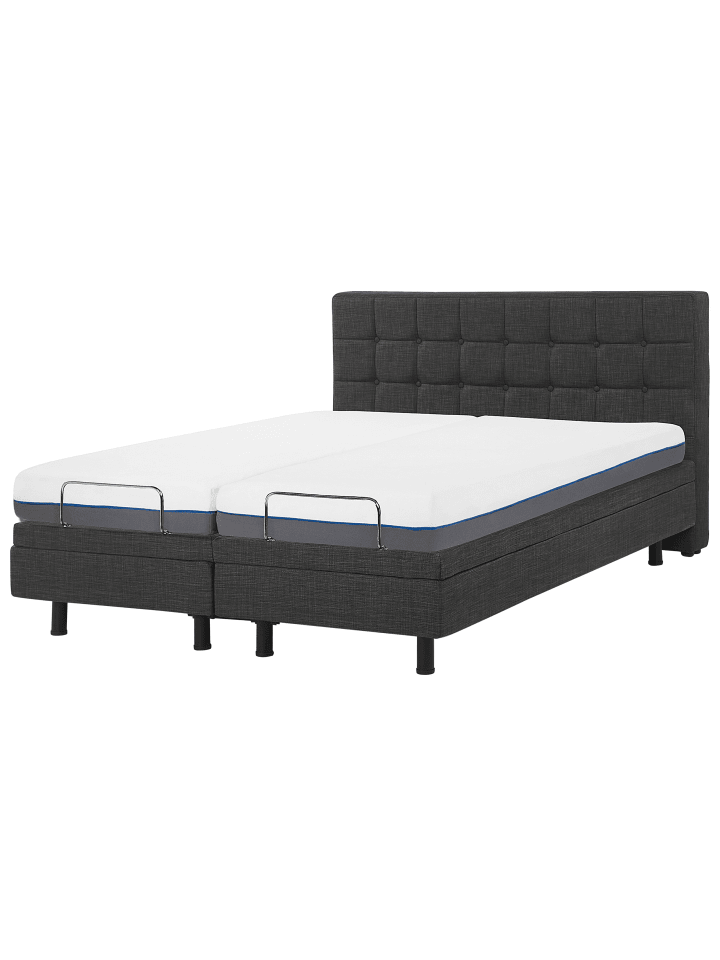 Beliani Doppelbett DUKE in Grau - (W) 161 x (H) 102 x (L) 216 cm günstig kaufen onesize