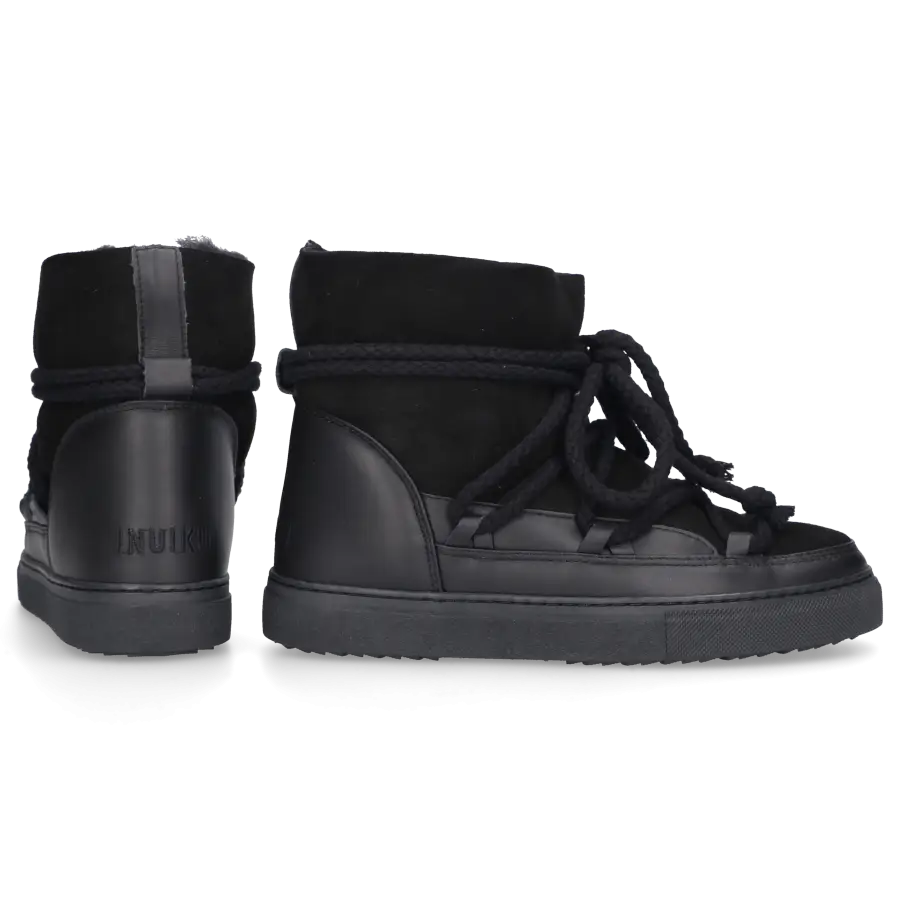 INUIKII - Snowboots CLASSIC Kalbsveloursleder - schwarz