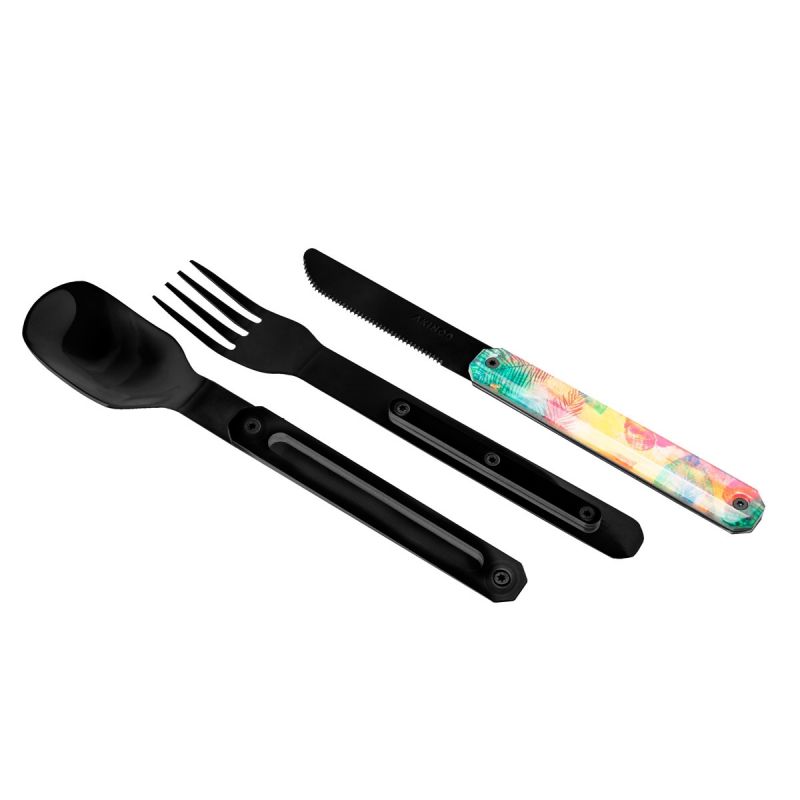 Akinod Magnetic Straight Cutlery 12H34 Black Mirror Sunset