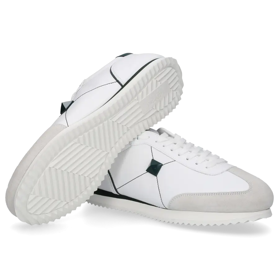 Valentino Garavani - Sneaker low STUD ARROUND Kalbsleder - weiß