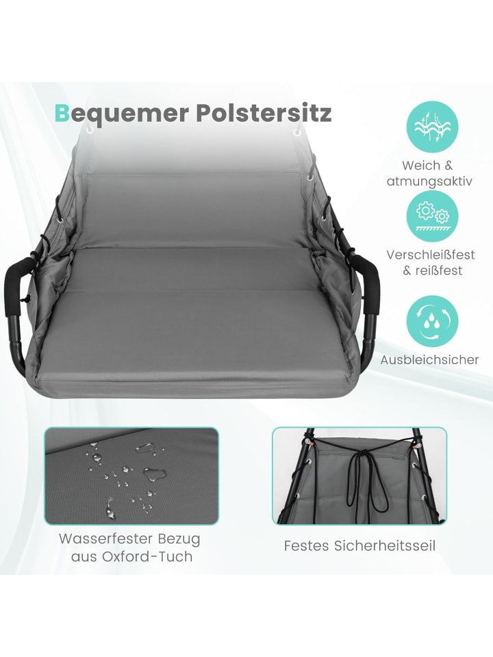 COSTWAY Hängesessel mit Gestell in Grau günstig kaufen onesize