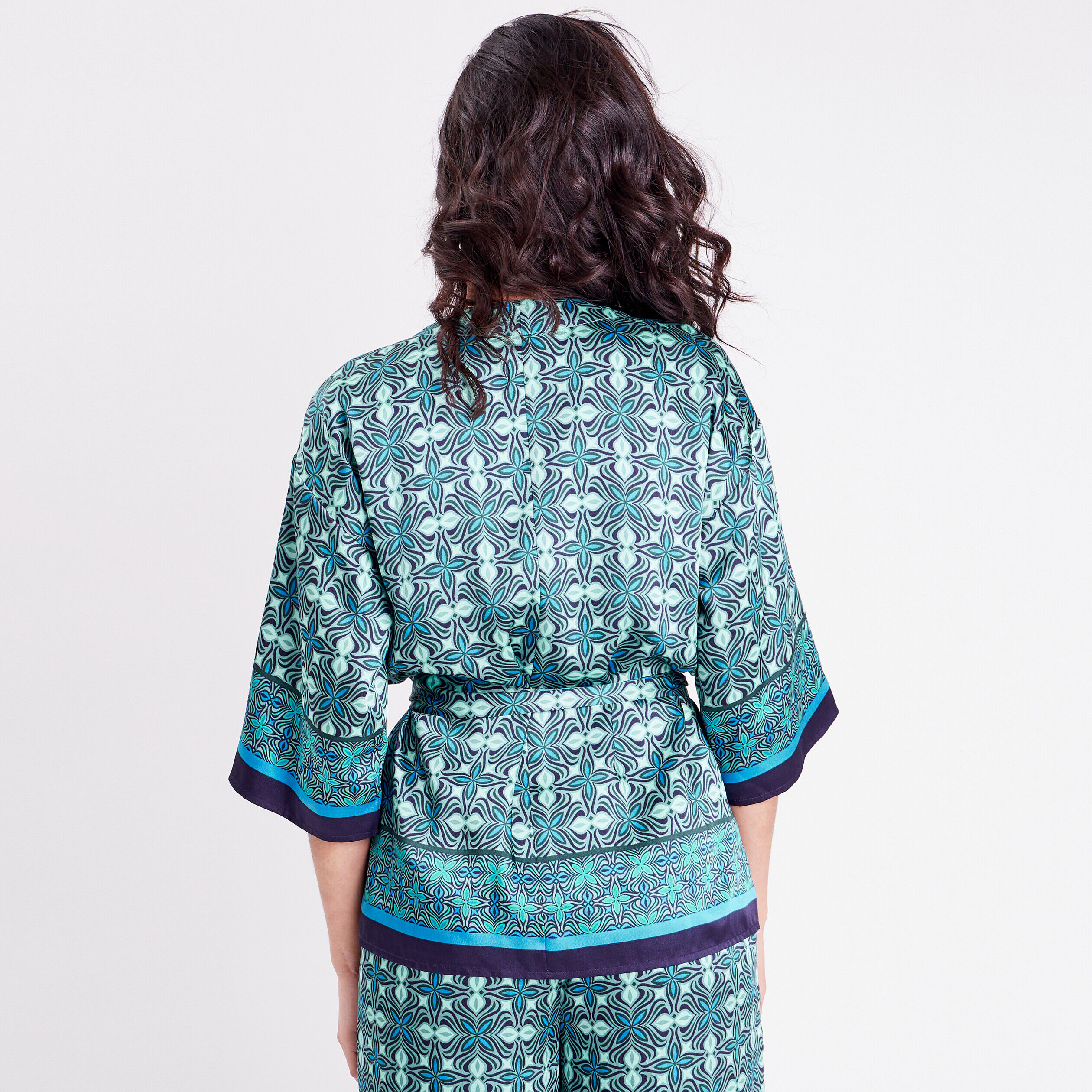 Veste esprit kimono droite vert menthe femme | Cache Cache