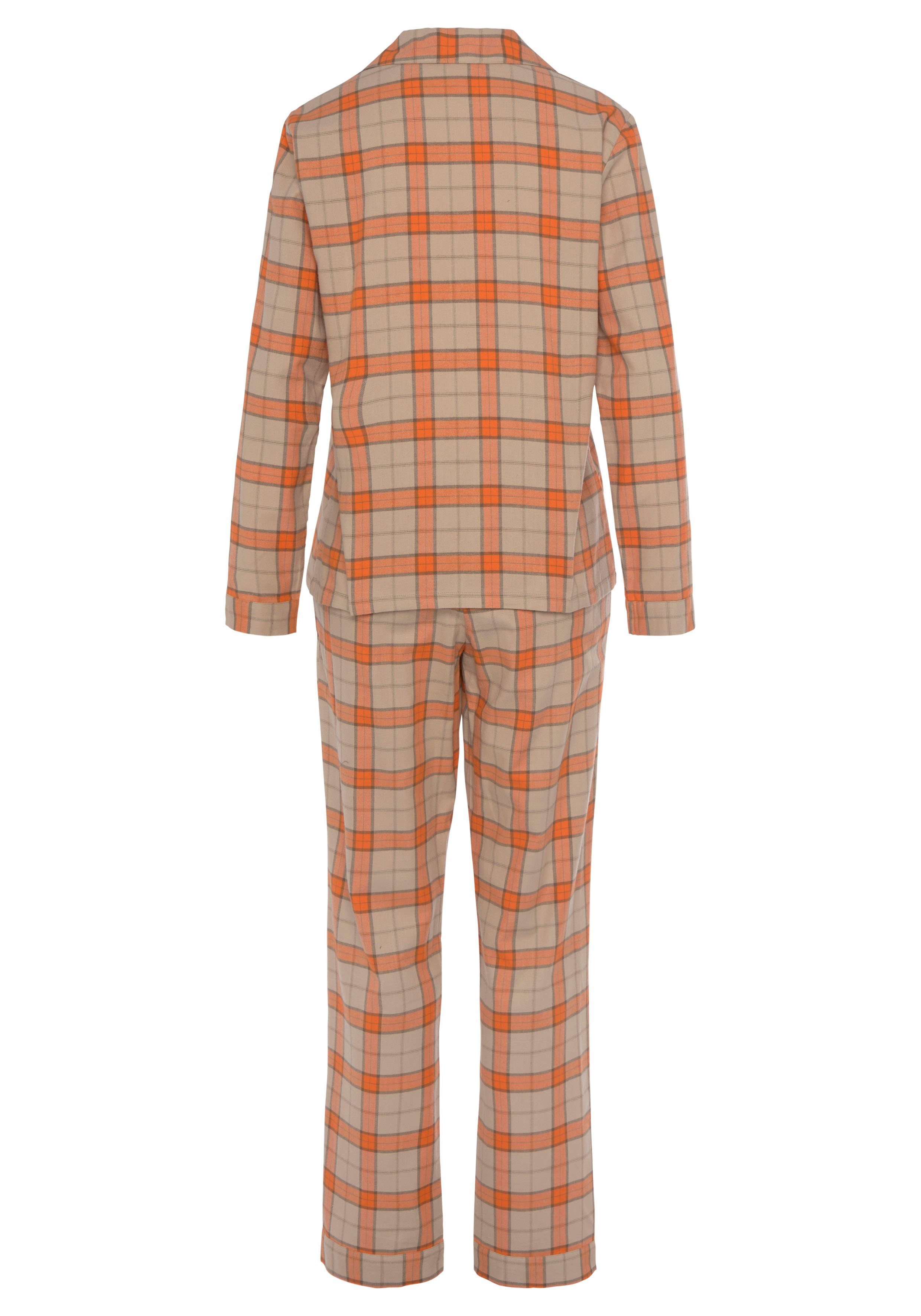 Vivance Dreams Pyjama (2 tlg) aus kuschelig weichem Flanell