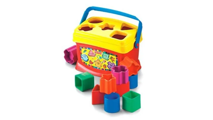 Fisher-Price Babys erste Bausteine, Motorikwürfel, Steckspiel, Bauklötze, Steckwürfel