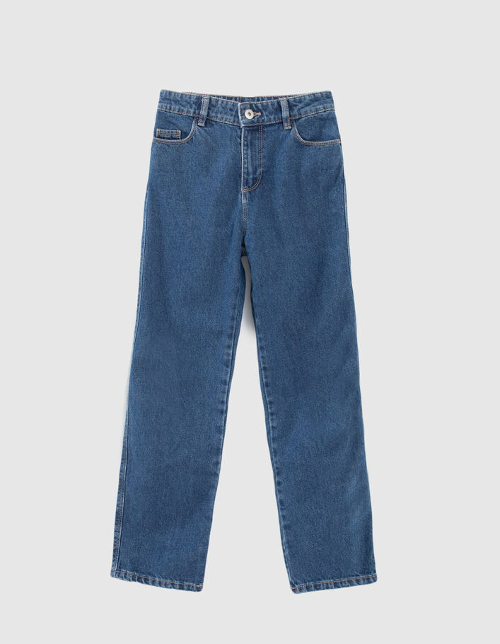 Jean STRAIGHT bleu coton bio fille