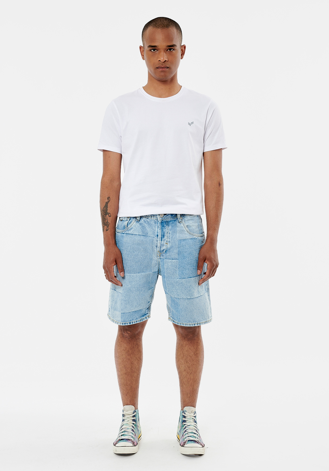 EDEN   Short loose patchwork homme