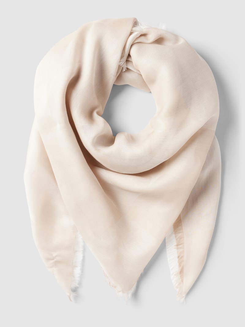 Schal mit Fransen Modell 'PORFIDO' in beige