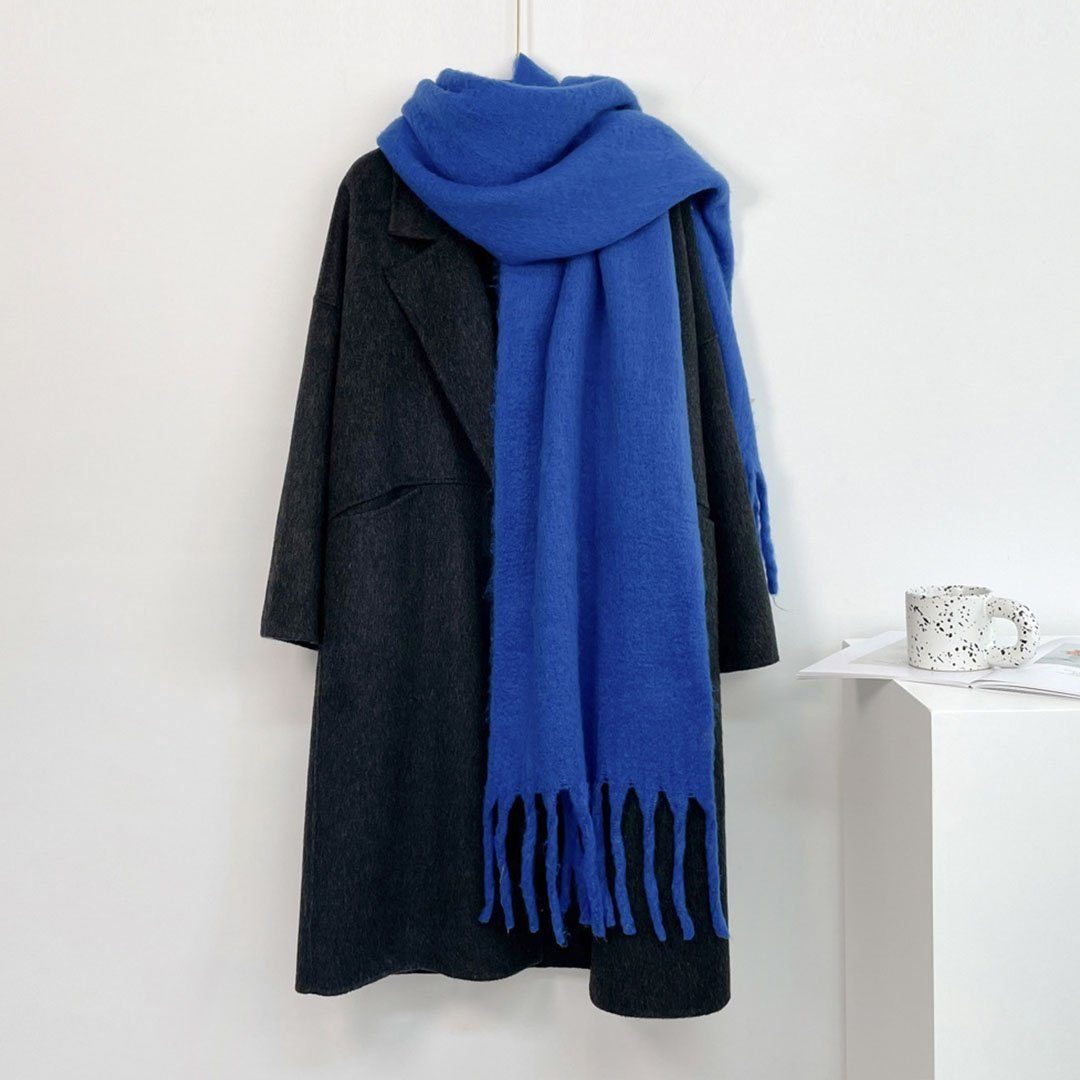 AUKUU Schal Halstuch Winterlicher vielseitiger Schal für Damen, Schal, mit, (Quasten)