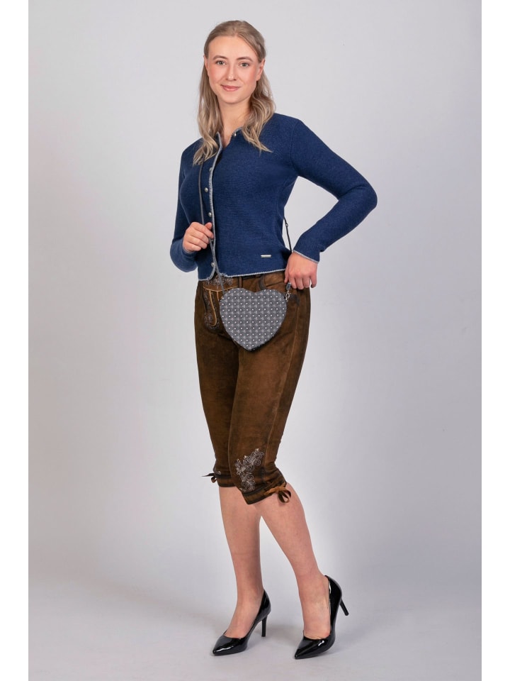 Edelnice Lederhose in dunkelbraun günstig kaufen