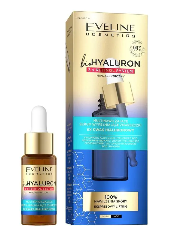 Eveline Biohyaluron 3X retinol serum s hijaluronskom kiselinom