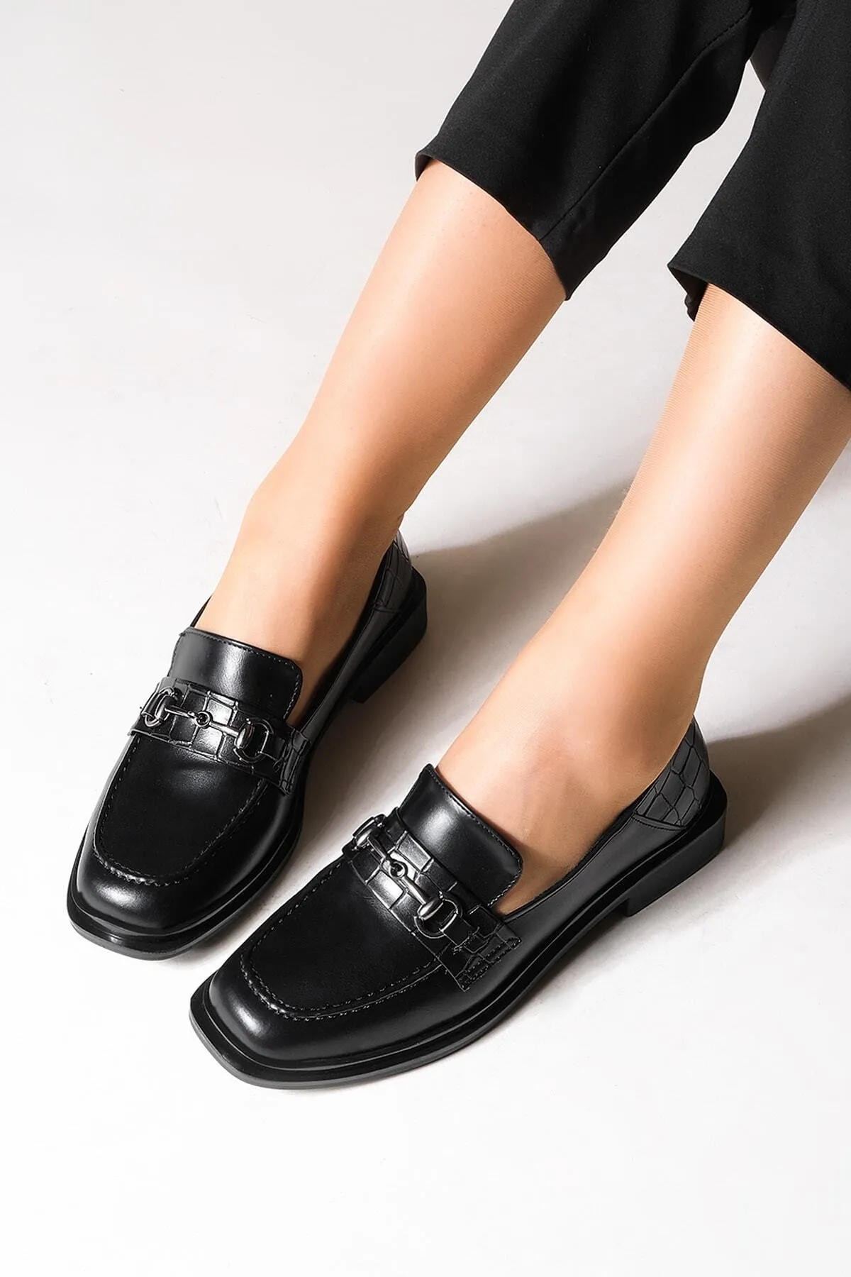 Marjin  Loafer - Schwarz - Blockabsatz