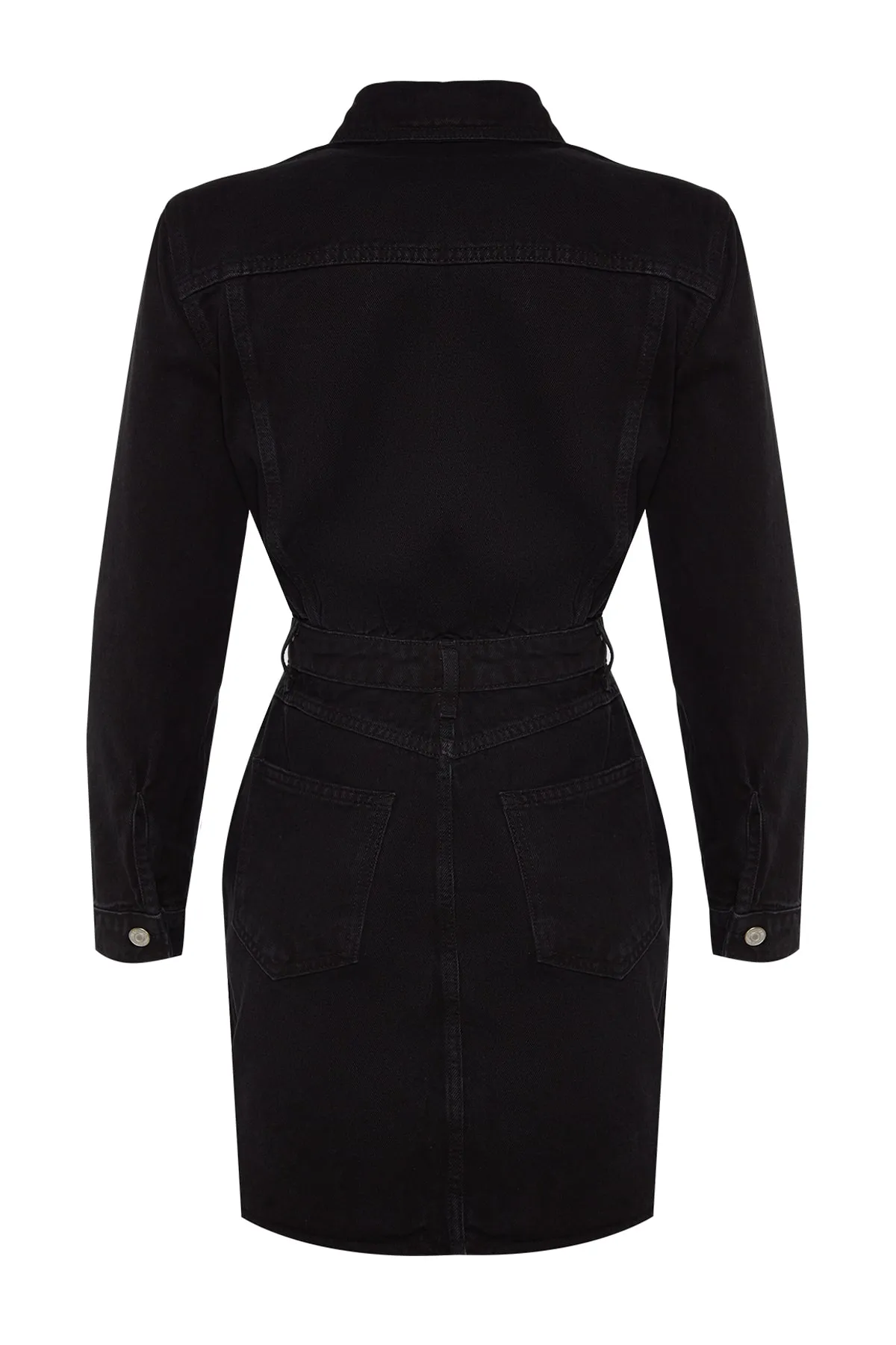 Trendyol Collection  Schwarzes Mini-Jeanskleid TWOAW23EL00643