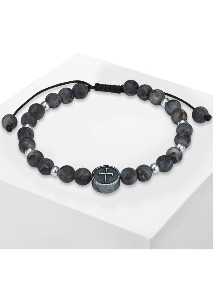 True Rebels Armband Jade grau in grau günstig kaufen 19 cm