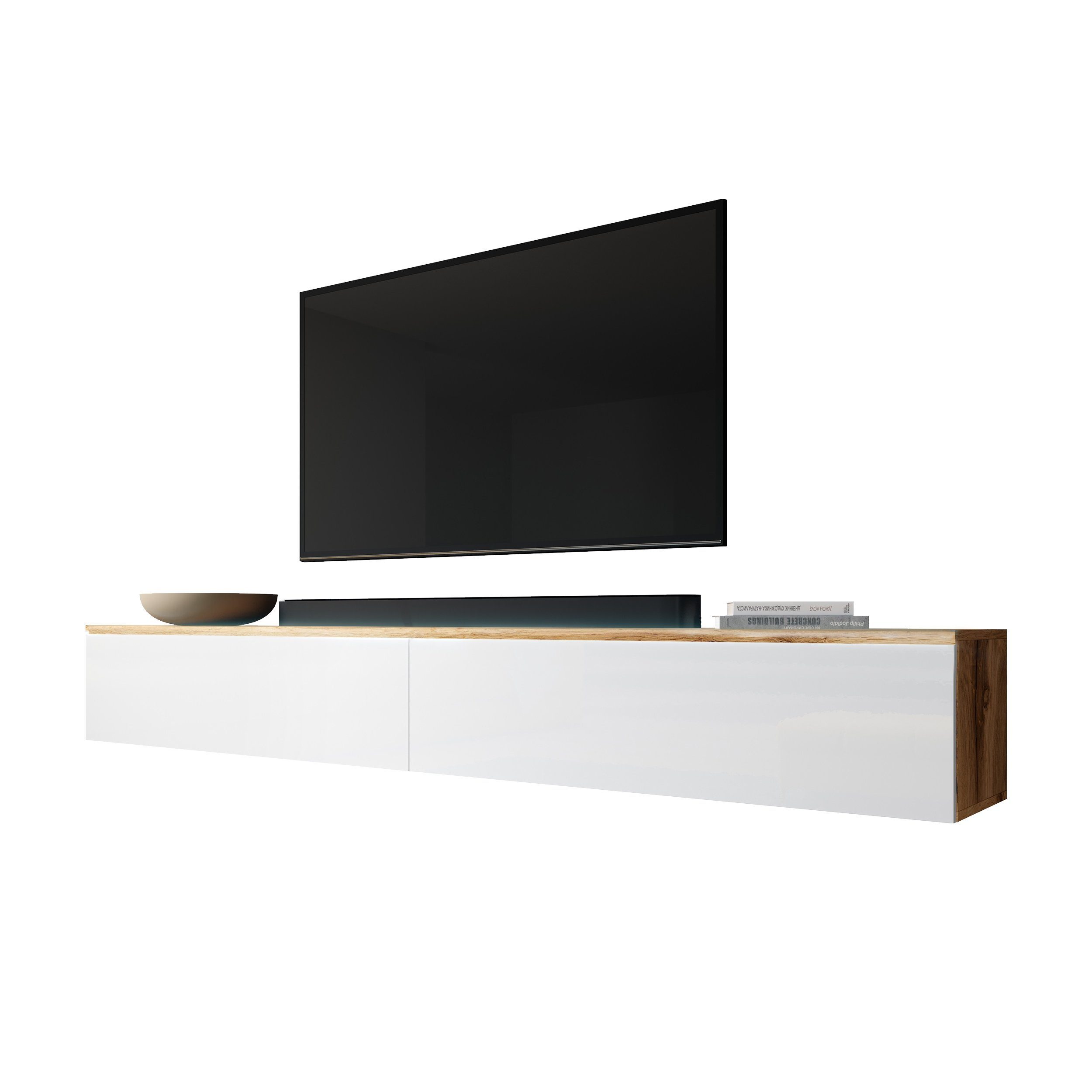 Furnix TV-Board BARGO Lowboard Fernsehschrank, B200 x H34 x T32 cm