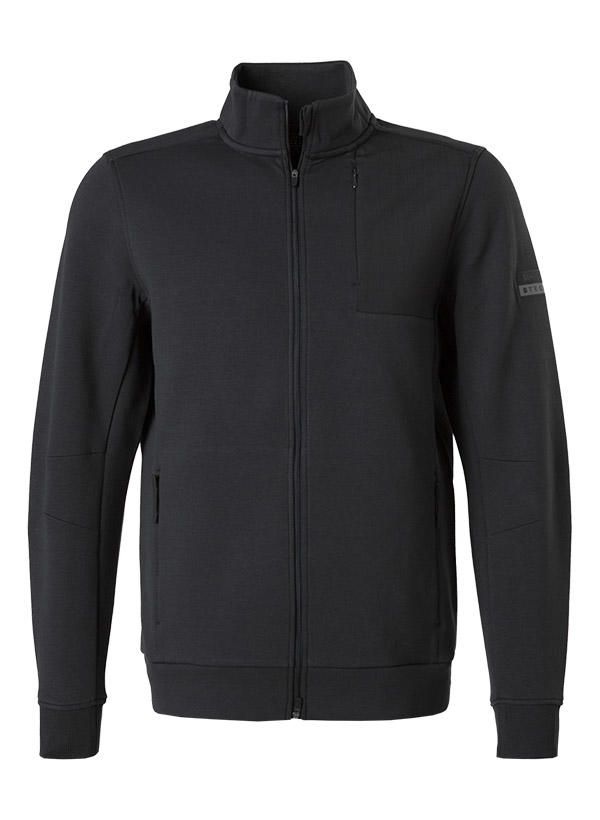 BOGGI MILANO, Sweatjacke, Baumwolle, anthrazit meliert