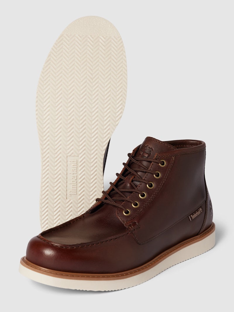 Boots aus Leder Modell 'Newmarket' in dunkelbraun