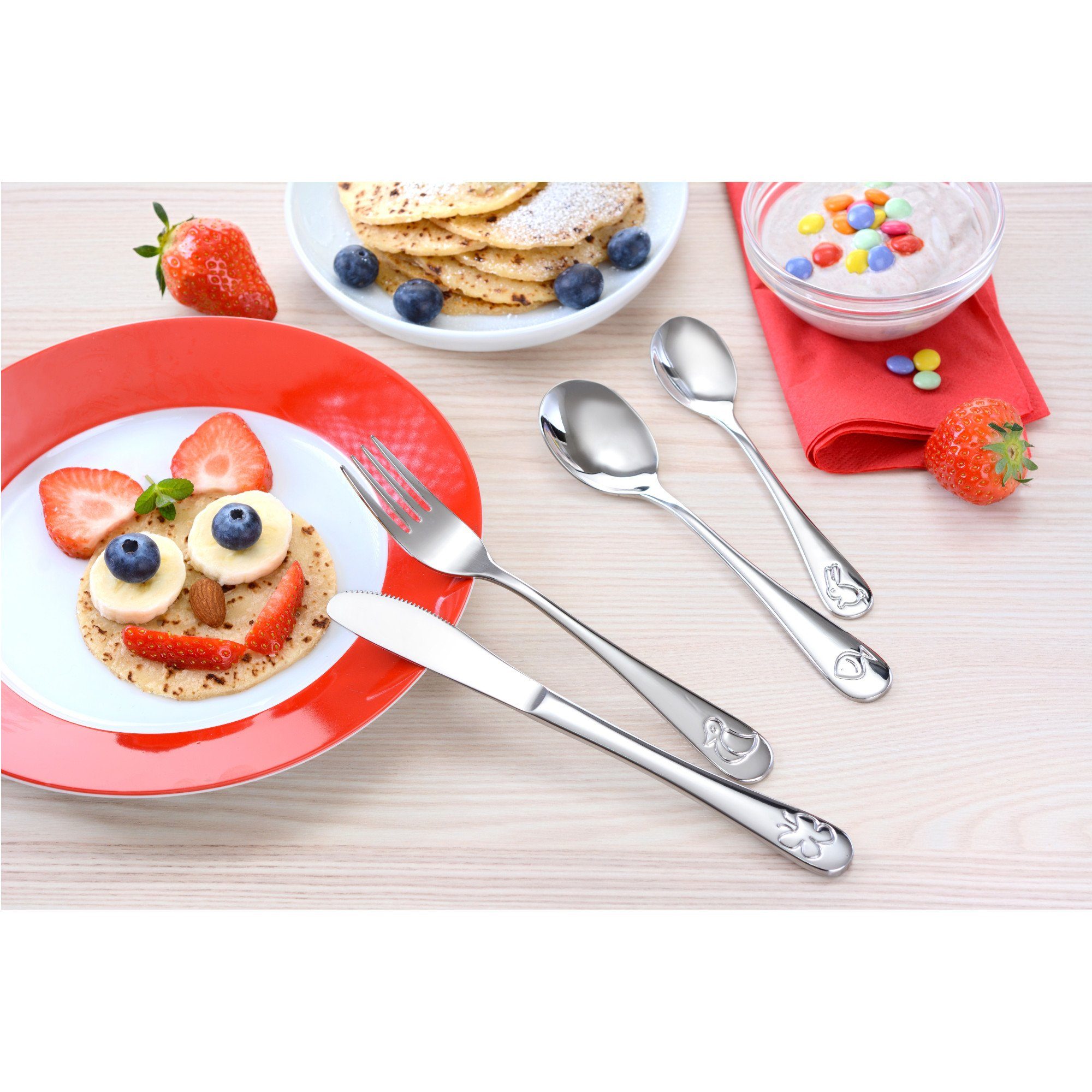GRÄWE Kinderbesteck GRÄWE Kinderbesteck TIERE 4-teilig Edelstahl 18/10