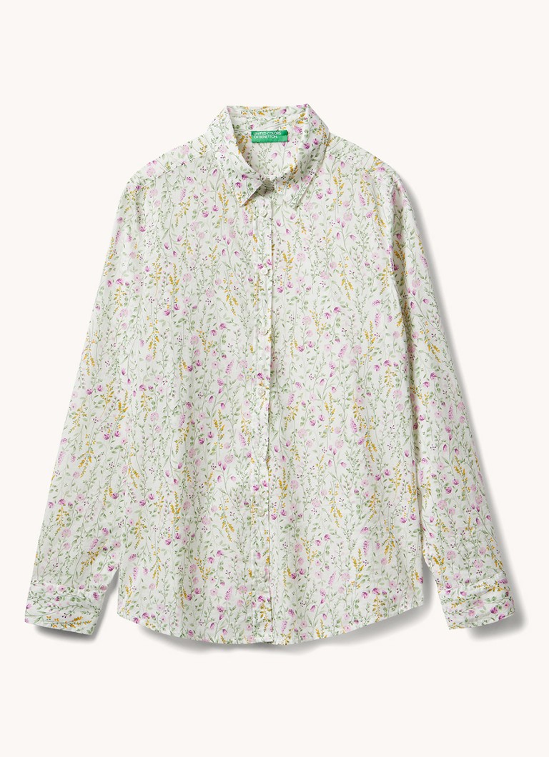 Benetton  Blouse met print en stretch