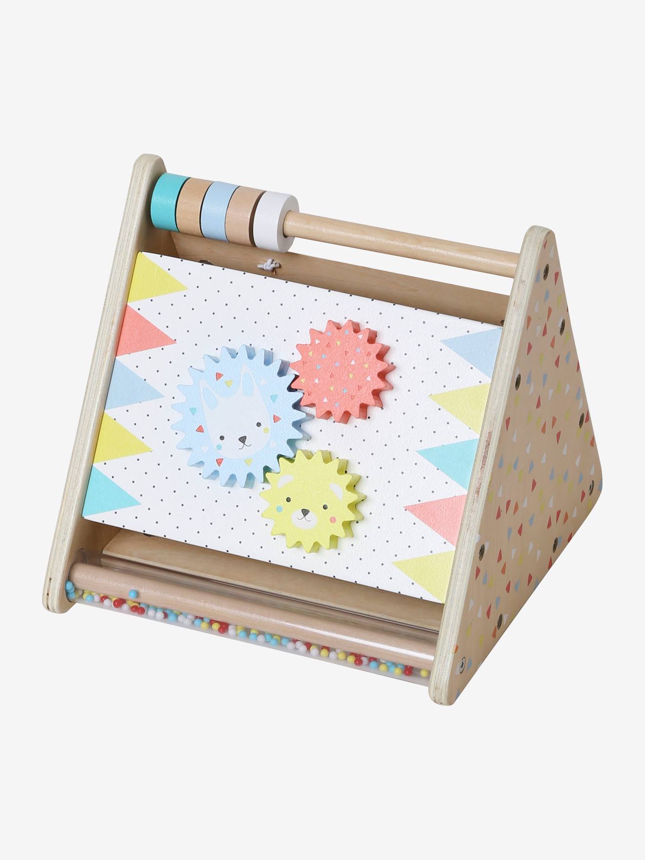 Triangle d'activités musicales en bois FSC® beige