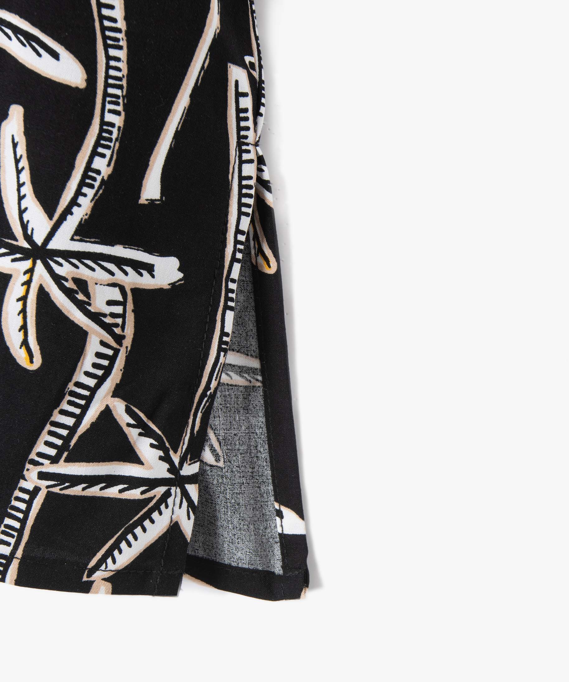 Chemise fille à manches courtes avec motifs palmiers imprime | GEMO