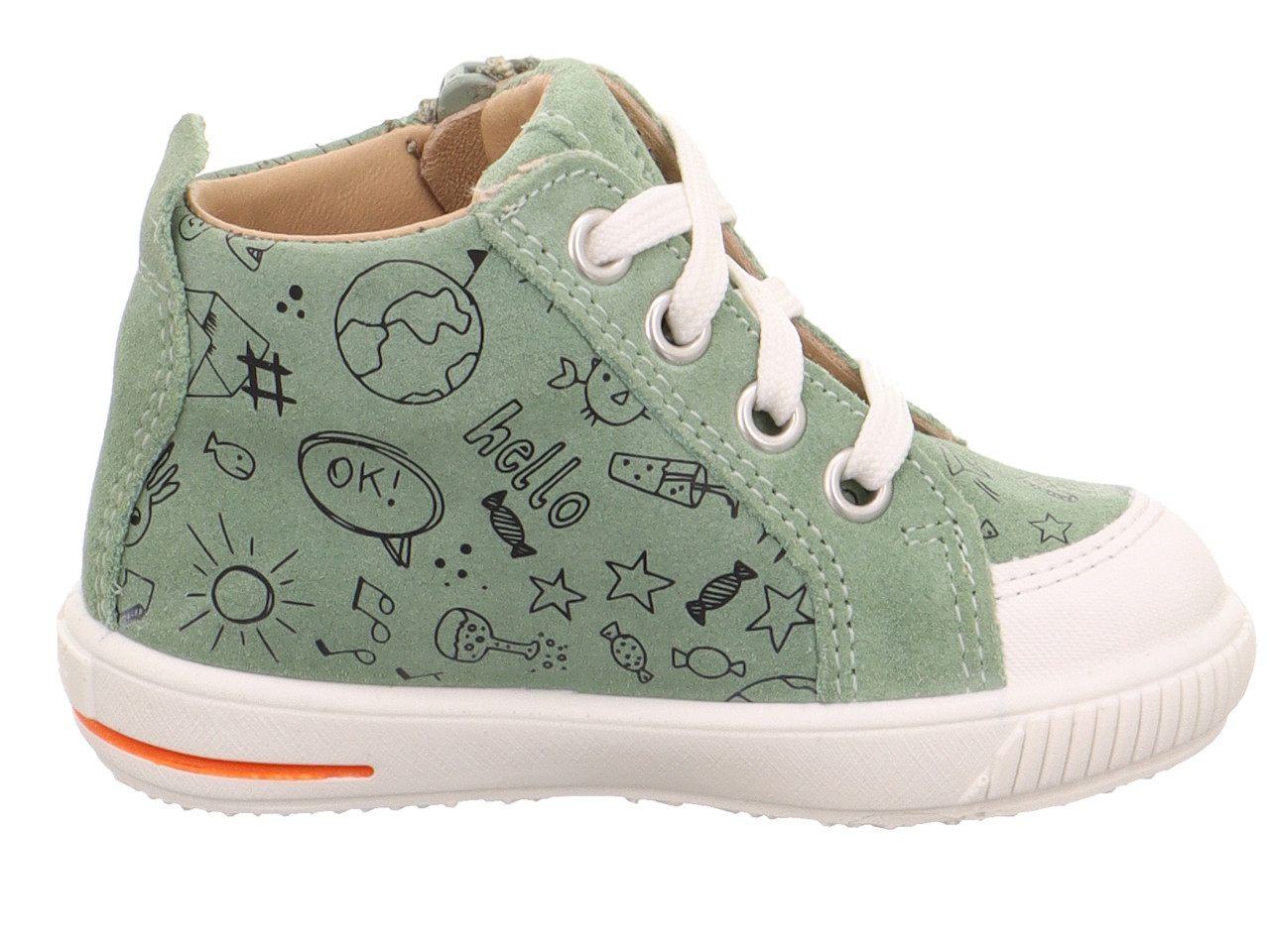 MOPPY - Hellgrün/WeißSneaker low mit Reißverschluss