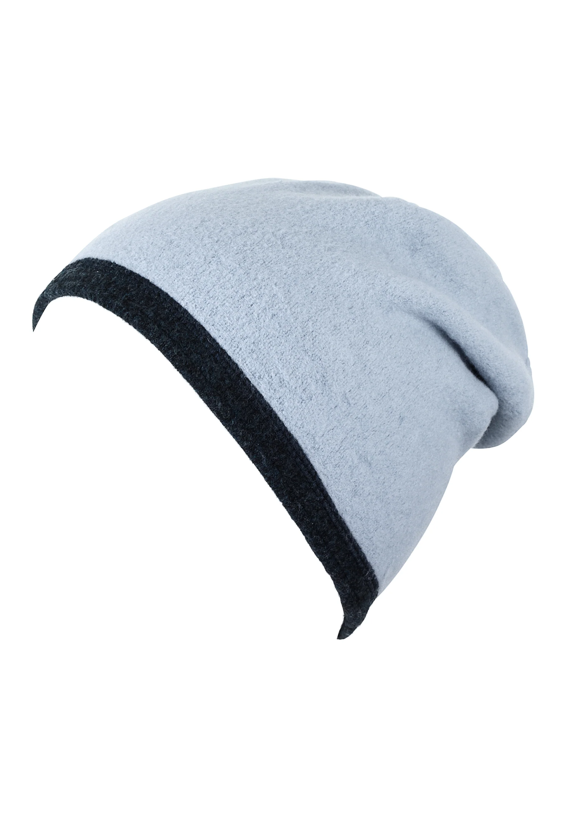 Slouch-Beanie aus Strickfleece Melange in 4 Farben