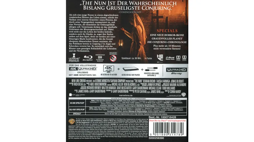 The Nun  (4K Ultra HD) (+ Blu-ray 2D)