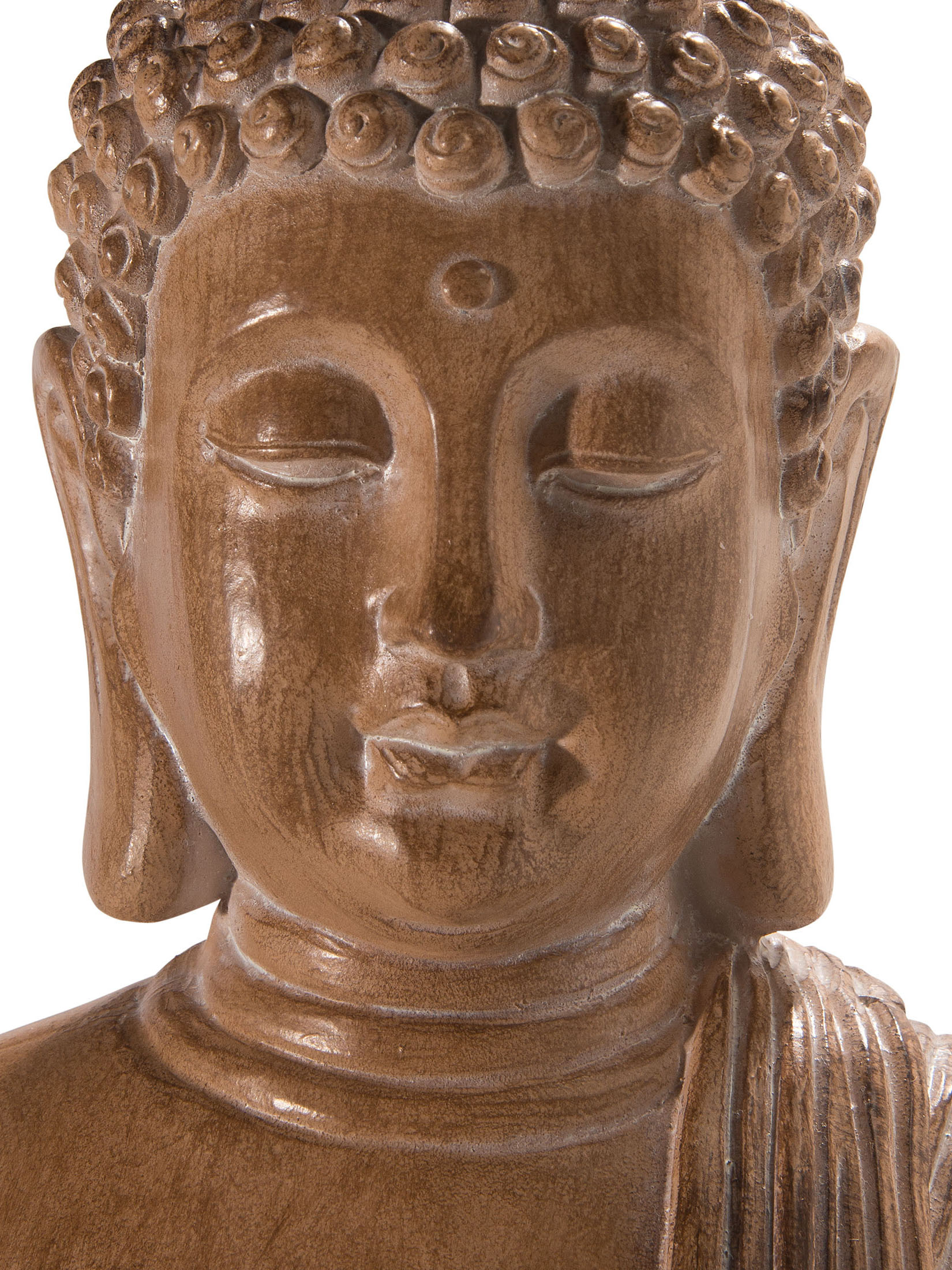 Sitting Buddha Figur, Hellbraun