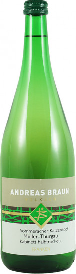 2022 Sommeracher Katzenkopf Müller-Thurgau halbtrocken 1,0 L - Weingut Andreas Braun