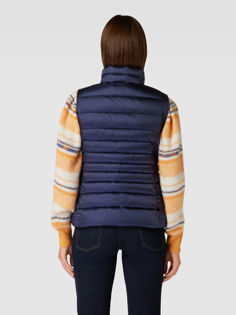 Steppweste mit Stehkragen Modell 'LYNN' in marineblau