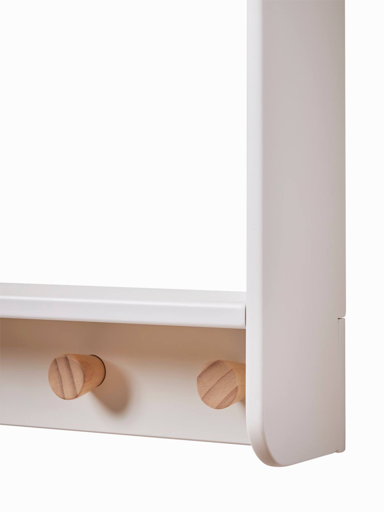 Vertbaudet Kinderzimmer Bücherregal mit Garderobe KONFETTI - weiß