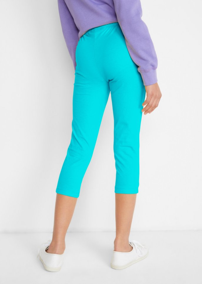Mädchen 3/4 Leggings mit Bio-Baumwolle (2er Pack)
