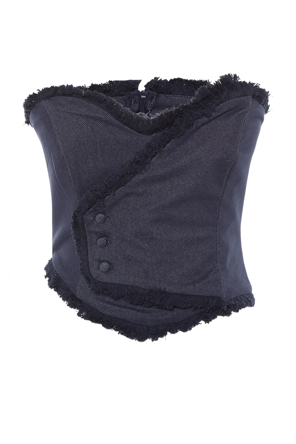 Trendyol Collection  Blaues Bustier im Denim-Look TPRSS22BS00021