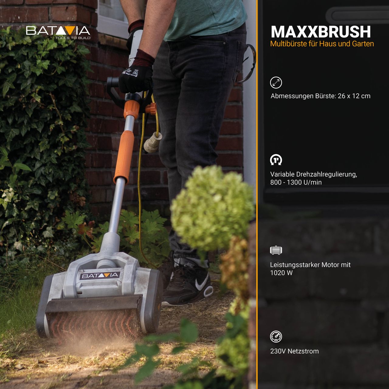 Batavia MAXXBRUSH – ROLLENBÜRSTE FÜR HAUS UND GARTEN