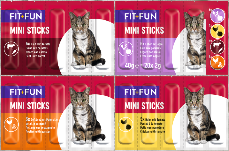FIT+FUN Snacks FIT+FUN F+F Mini Sticks Multifahne Mix 25x20x2g