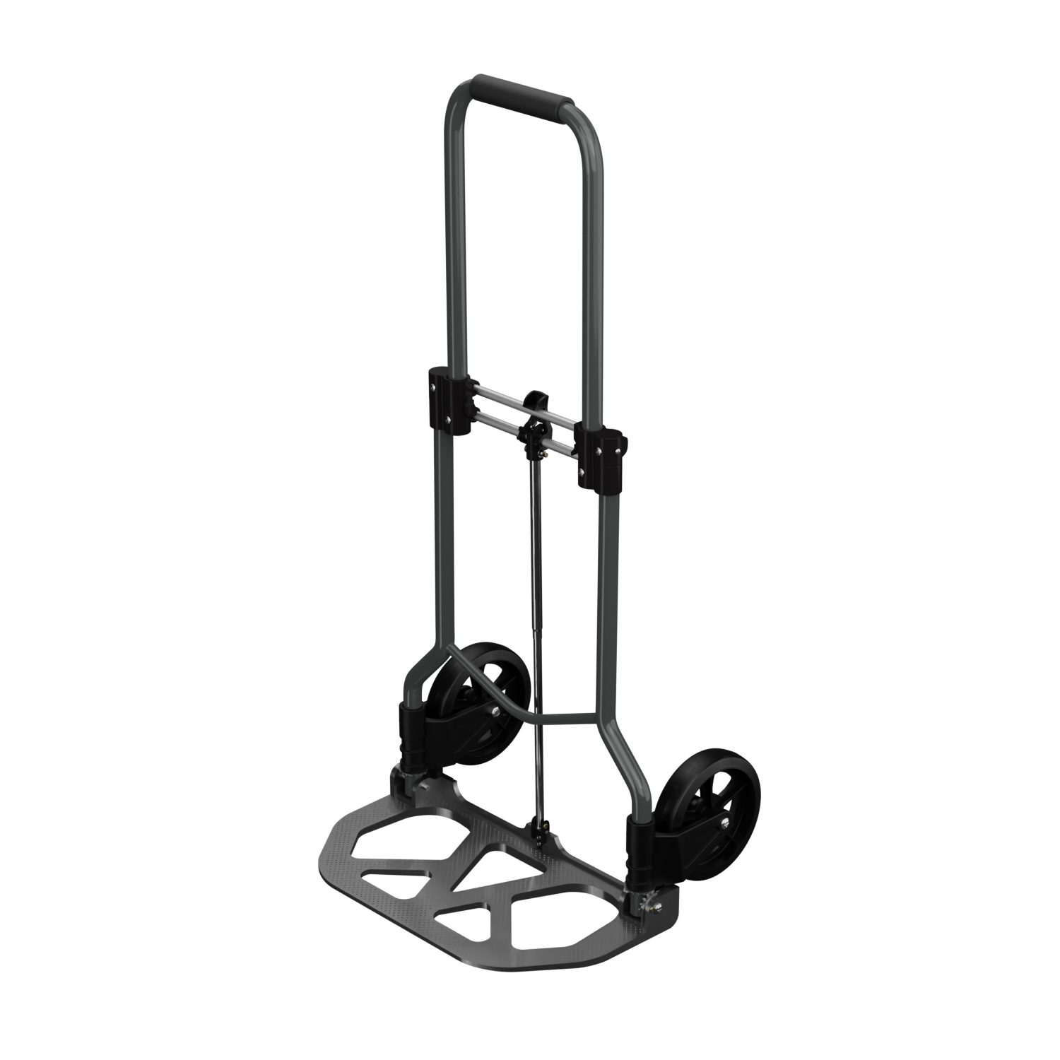 TroniTechnik Sackkarre Handkarre Transportkarre Handwagen, klappbar bis 100 kg Tragfähigkeit, (Transportkarre mit fixierbarem Tragegriff, rutschfeste Transportfläche), faltbar, BxTxH 48x42x98cm, Handkarre zum Transport, Schaumstoffgriff