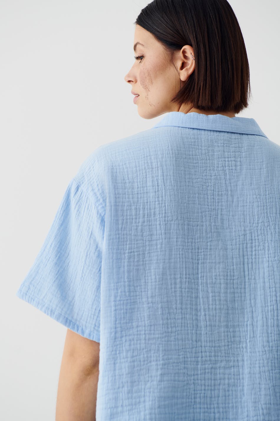 Gauze pyjamas shirt