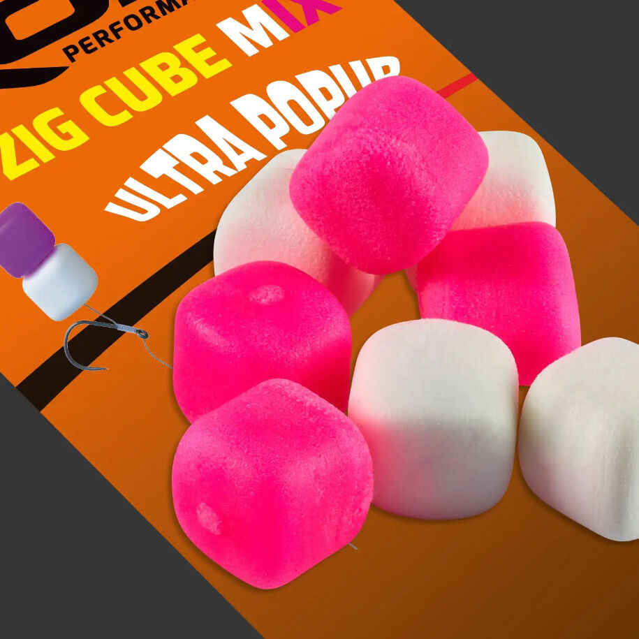 Appâts Artificiels Zig Cube Mix 10 mm Rosa + Weiß x 16