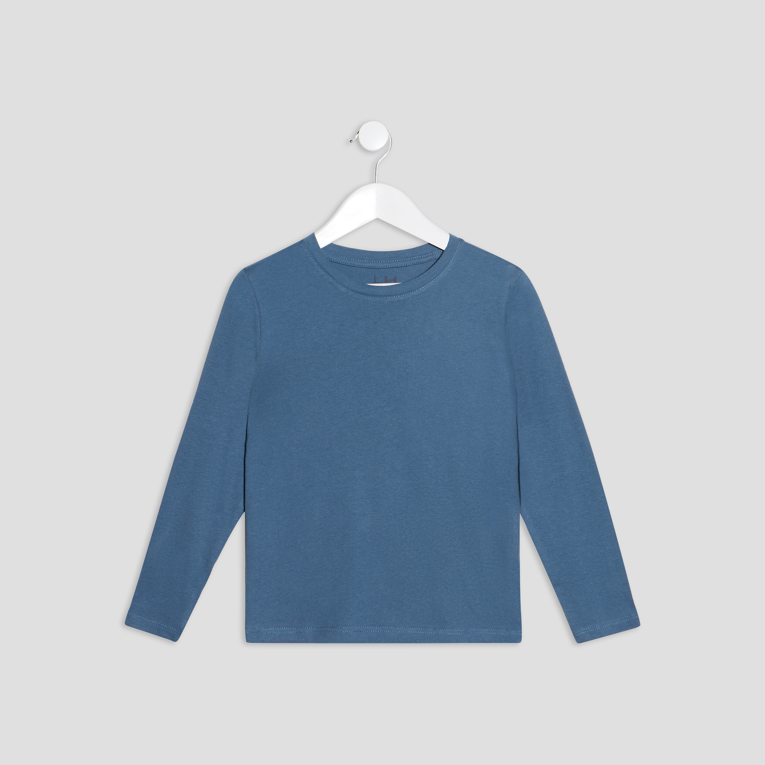 T-shirt manches longues bleu canard garçon | La Halle