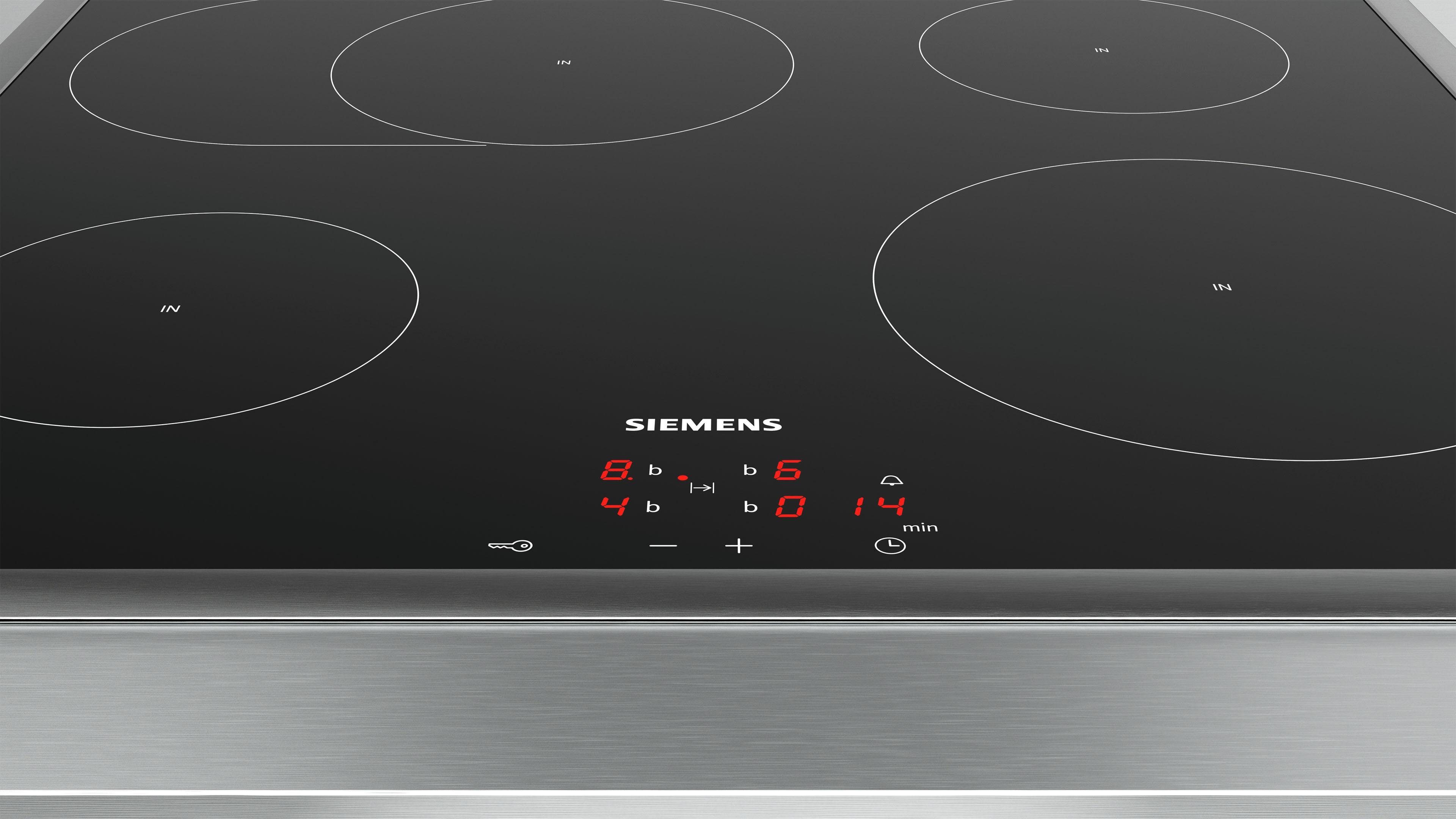 SIEMENS Induktions Herd-Set EQ521WA0V, mit Teleskopauszug nachrüstbar, PowerBoost