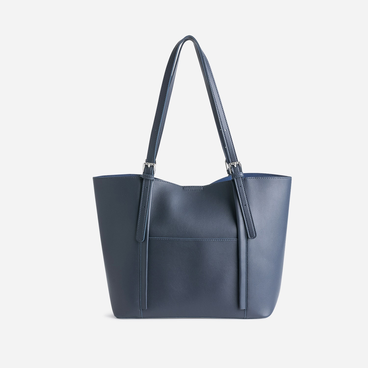 Sac cabas bleu marine 2 en 1 pochette amovible