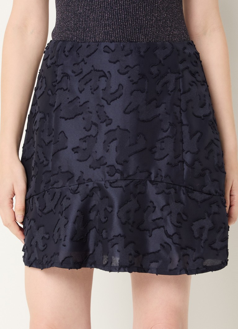 Fustă mini texturată Loui Neo Black