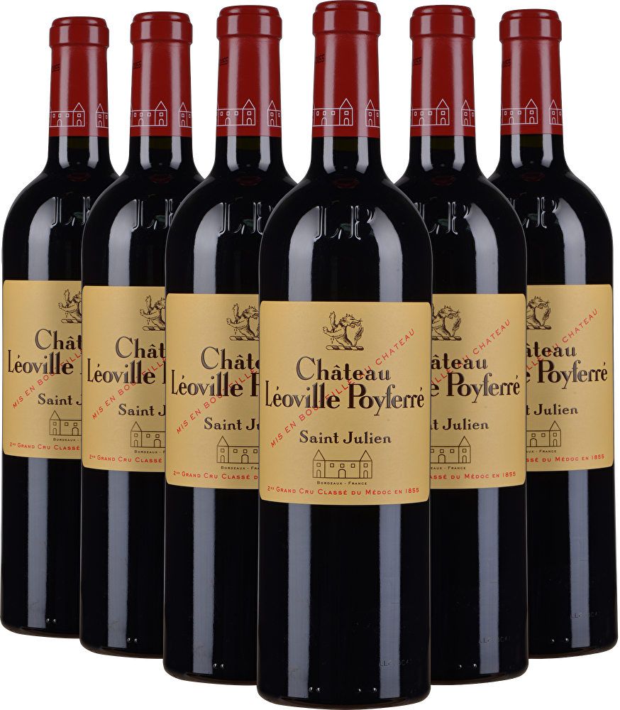 Château Léoville Poyferré 6 Flaschen Château Léoville Poyferré 2ème Cru Classé 2022 in Holzkiste