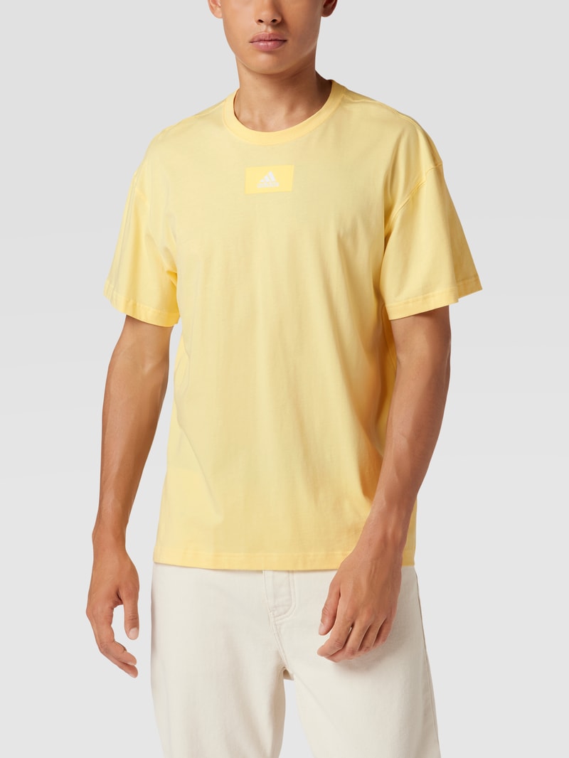 T-Shirt mit Logo-Print in gelb