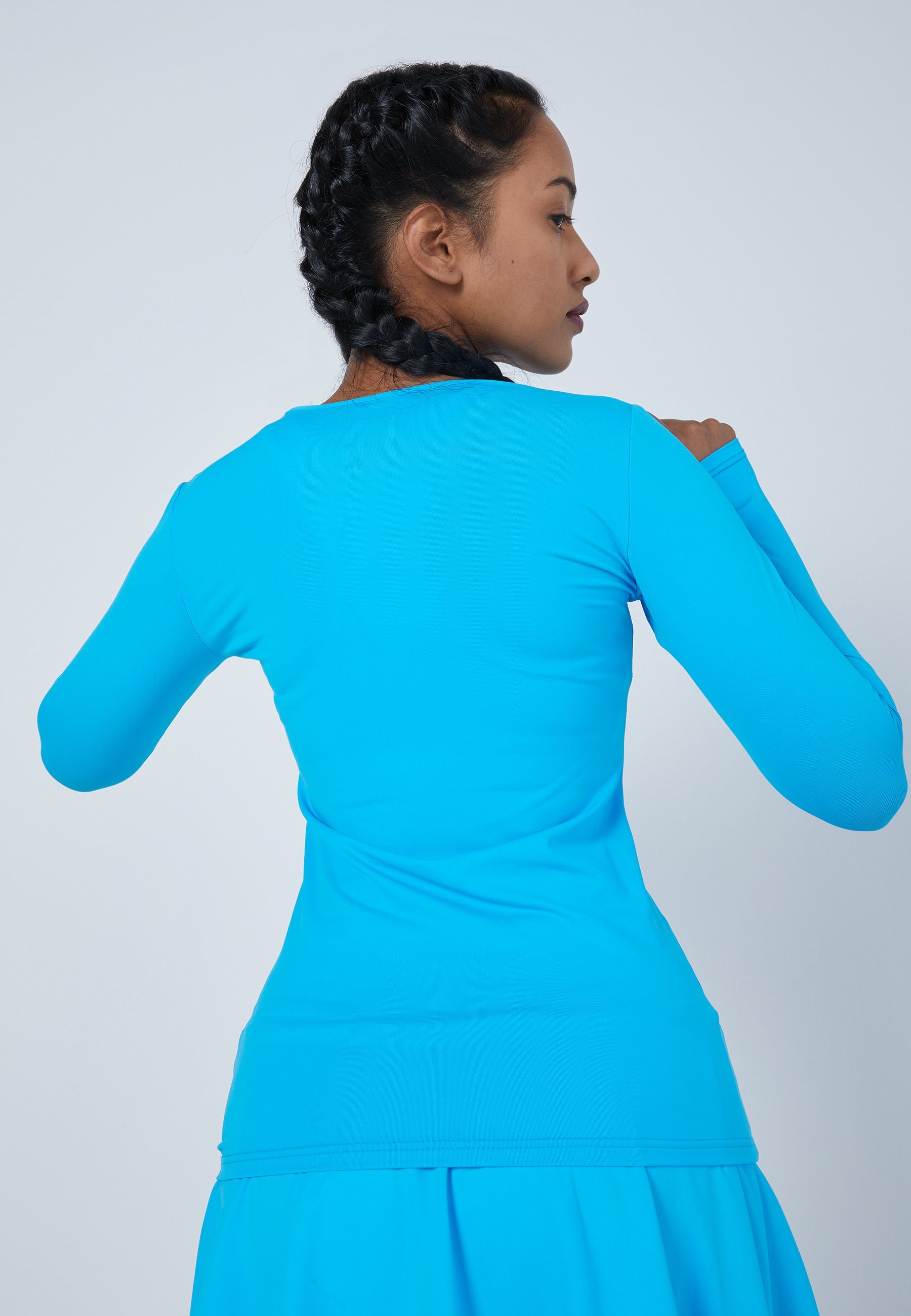 SPORTKIND Funktionsshirt Tennis Longsleeve Shirt Mädchen & Damen türkis