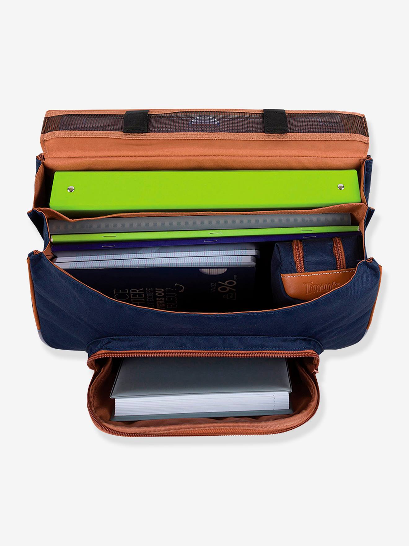 Cartable Alexa TANN'S fille bleu imprimé cerise