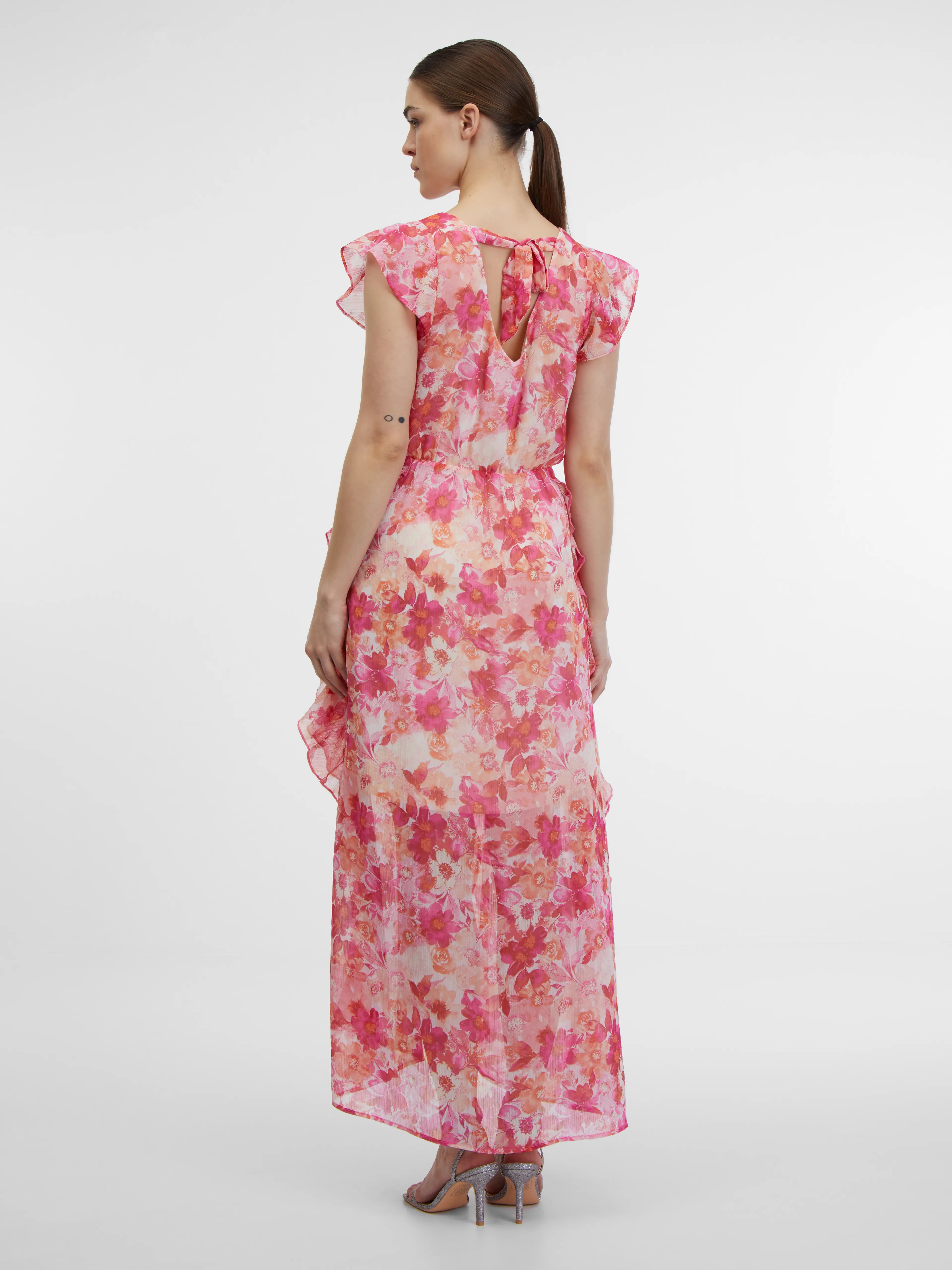 Rosa Damen Maxikleid mit Blumenmuster ORSAY