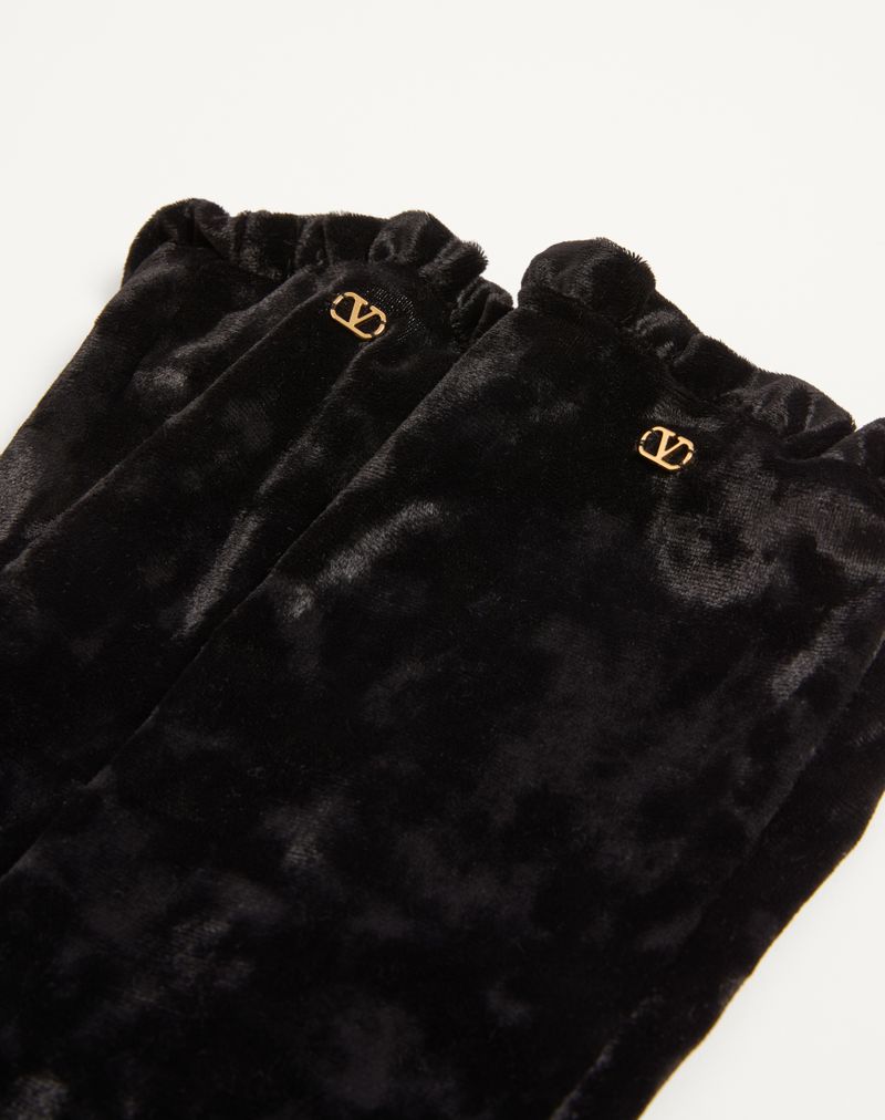 Luvas longas de chenille exclusivas da VLogo