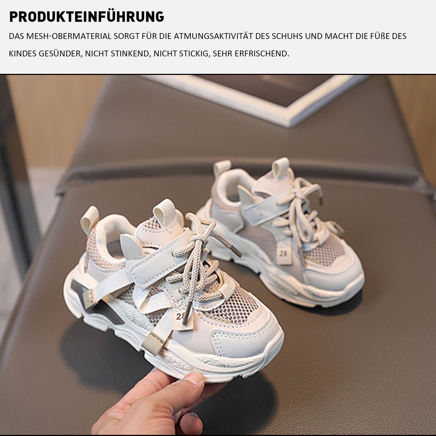 TOPMELON Kinder Turnschuhe Leichtgewichtige Mesh Walking Sportschuhe Sneaker